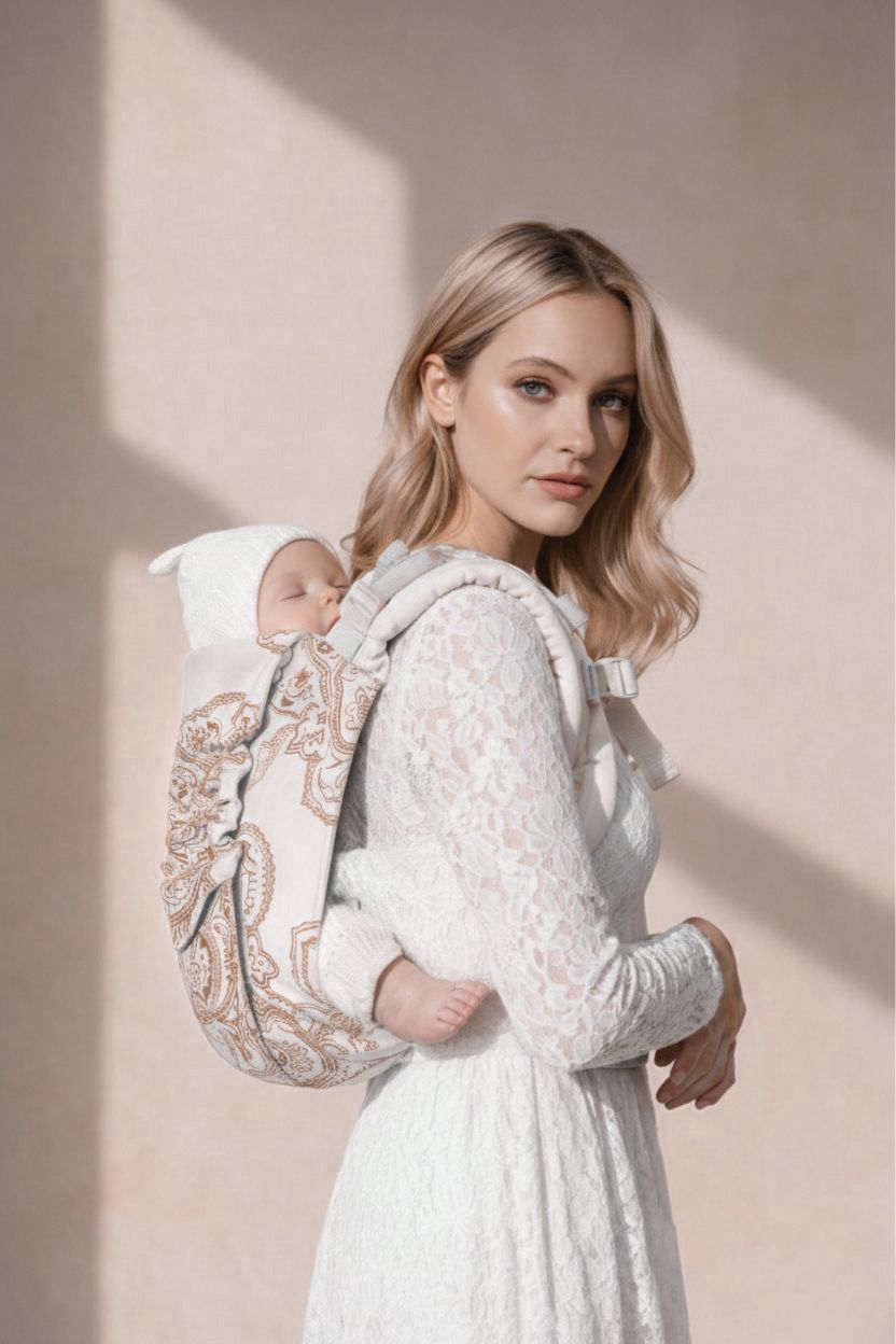 Переноска для ребенка Онбу Мандала Кафе с молоком