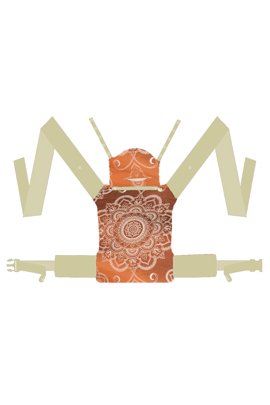 Переноска для ребенка ТайТай Мандала Латте Маккиато x Бамбук реверс - KOKADI