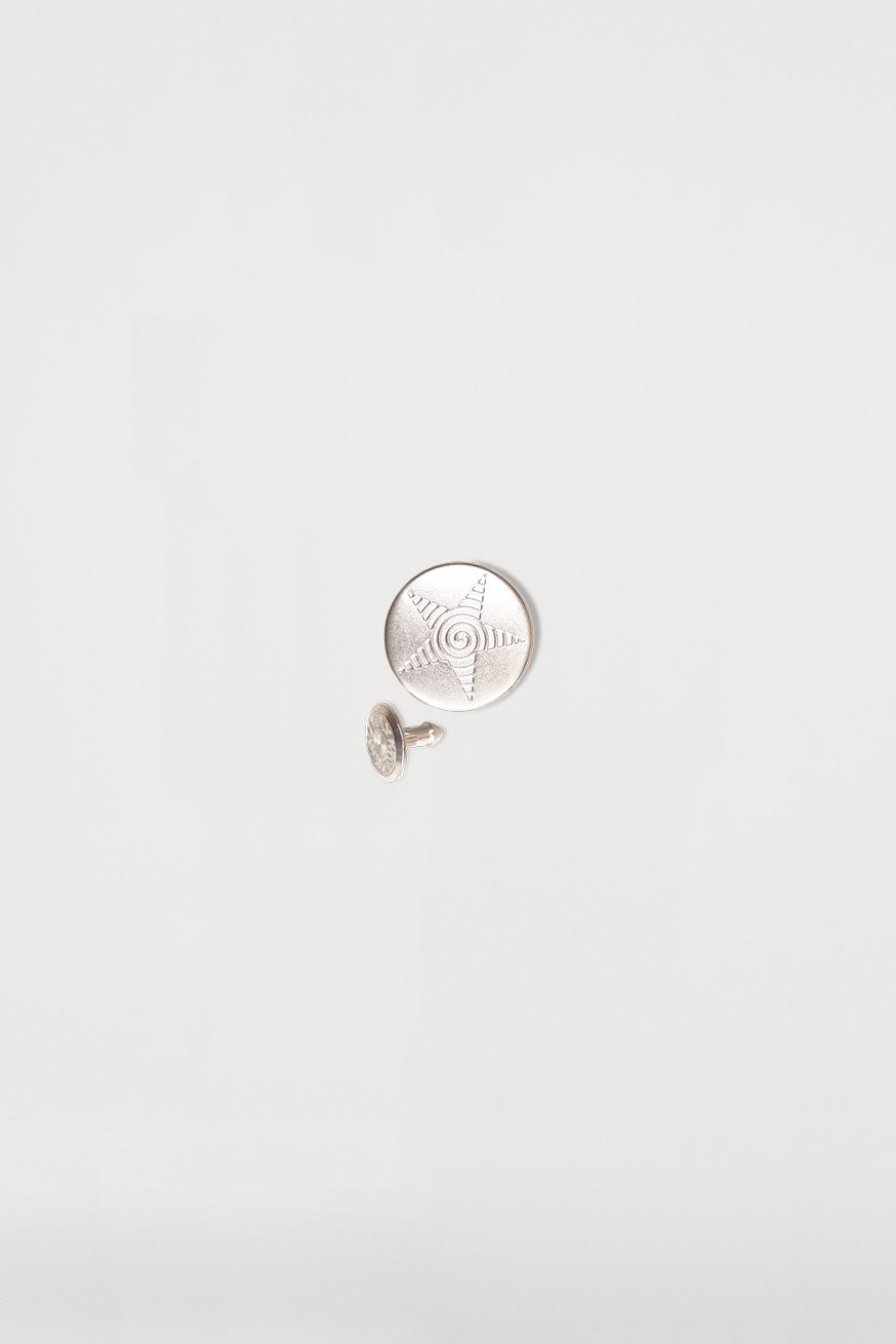 Джинсовая пуговица серебро - KOKADI
