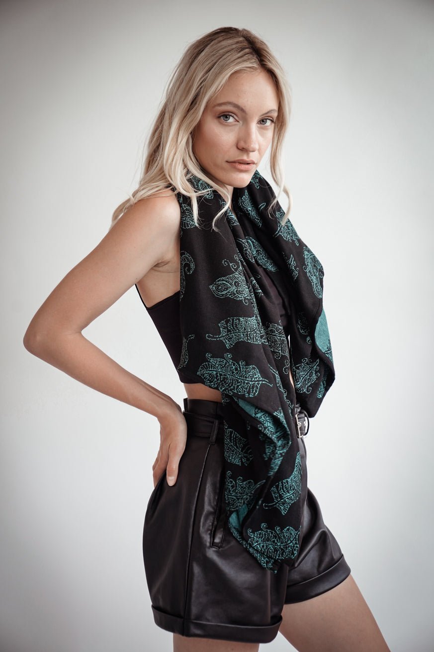 Мягкое полотенце мандалы с перьями Александр - KOKADI