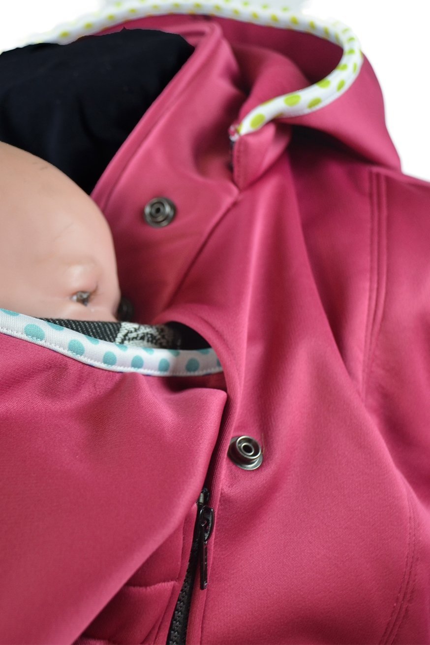 TrageJacke Pink Rainbow Dots - KOKADI